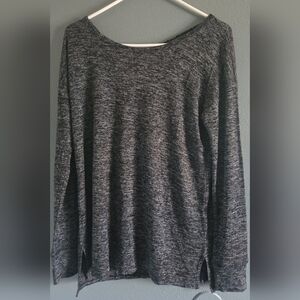 Hollister Charcoal Knit Top Open Back Design New Without Tags Small